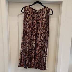 Nostalgia Brown Leopard Print Top